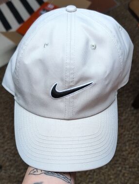 Nike Tan Baseball Cap with Black Swoosh